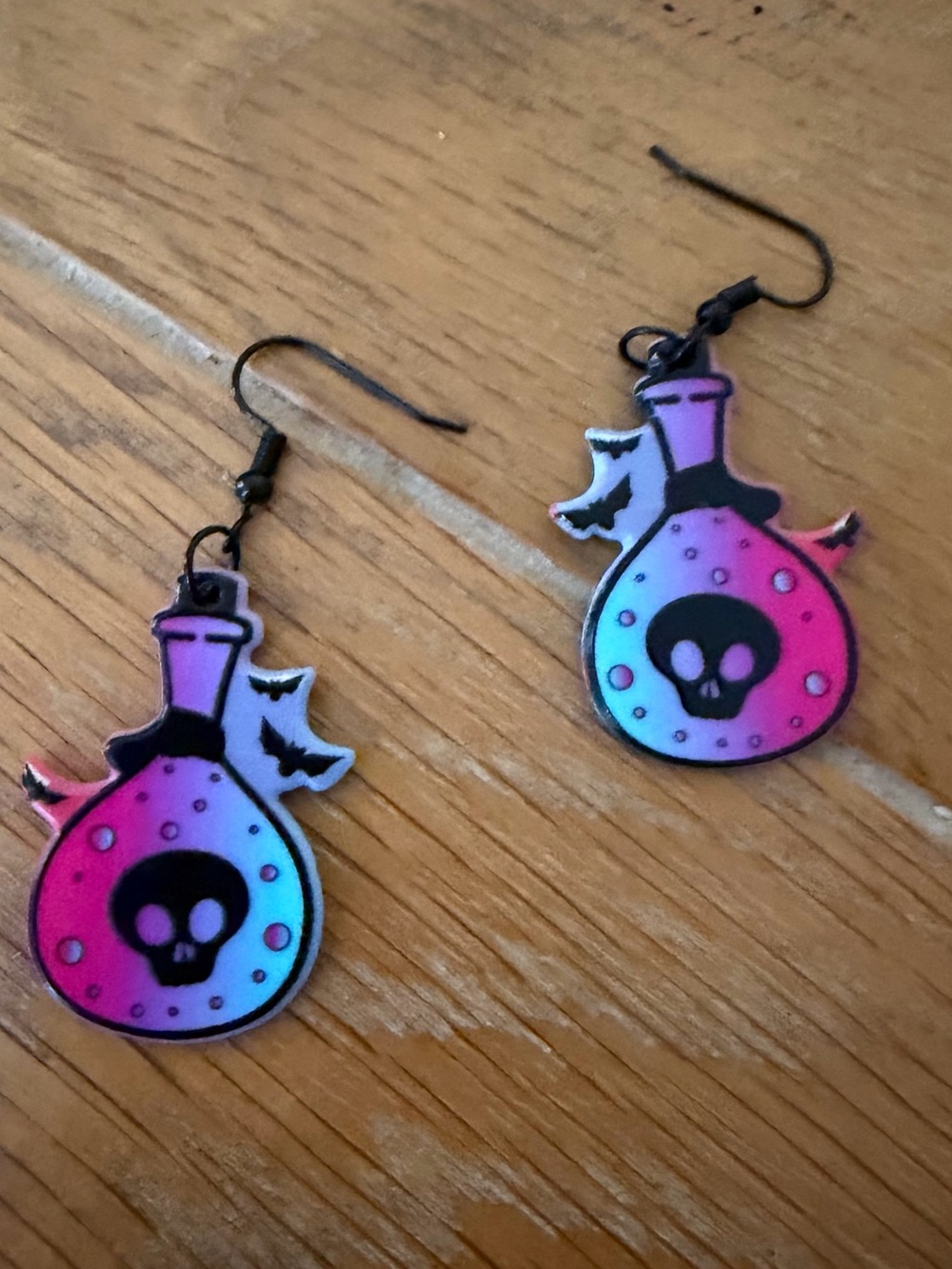 Poison Skull Lightweight Handmade Earrings
